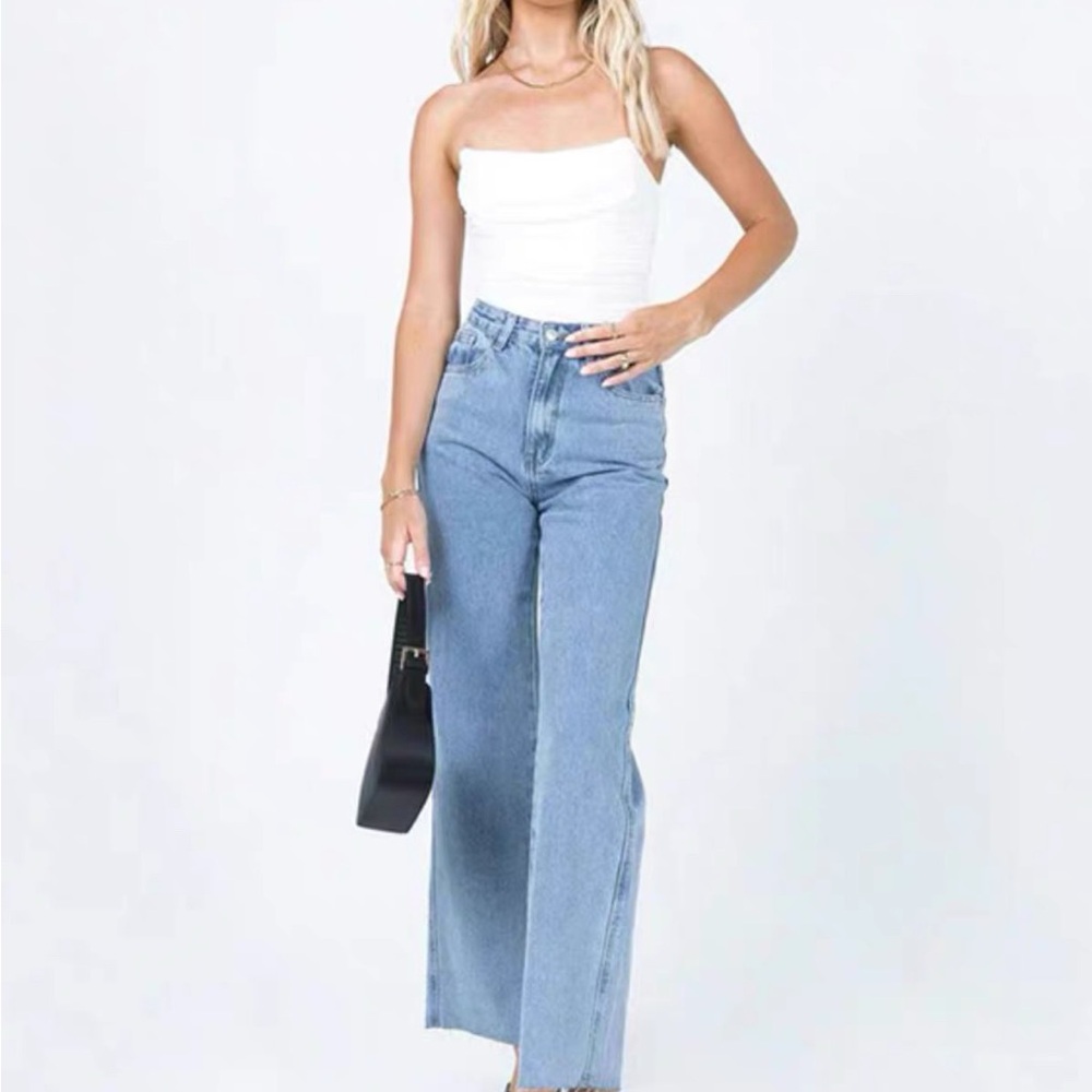Princess Polly Arlington High Rise Straight Leg Jeans Denim NWOT